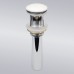 Luxier DS02-TP 1 5/8" Bathroom Faucet Vessel Vanity Sink Pop Up Drain Stopper With Overflow White Ceramic Porcelain - B00JK2DGMS